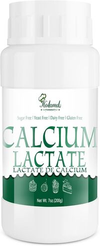 7 oz Calcium Lactate Powder, 100% Pure Calcium Lactate, Food Grade for Keep Shape of Food, Helps Neutralize Food Acidity, Suitable for Dairy Products, Breads, Pastries, Bake, Gluten-Free & Vegan in Kuwait