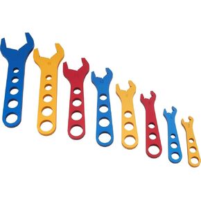 Speedway Motors Aluminum AN Fitting Wrench Set with Roll Case, 8-Piece User Friendly Feel with Fitting Size Stamped for Easy Identification, 11 x 6 x 4 in Kuwait