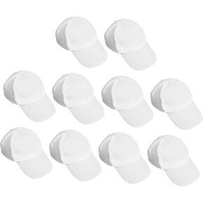 Cabilock 10pcs DIY Baseball Caps for Kids Painting Hats White Hand-Painted Peaked Sports Caps Sun Hat for DIY Painting Hiking Outdoor Activities in Saudi Arabia