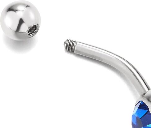 COOLSTEELANDBEYOND Celtic Triangle Turquoise Belly Button Ring Stainless Steel Tribal Navel Barbell Piercing Jewelry in Saudi Arabia
