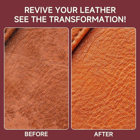 Leather Cleaner and Conditioner, Interior Car Cleaner Conditioner Kit with 2 Cloths for Car Couch Home Furniture Leather Care Repair, Help Prevent Cracking Fading and Restore with a Honey Rich Shine in Saudi Arabia