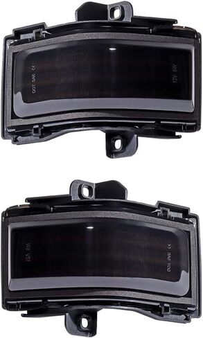 Astra Depot 2X Switchback أبيض وديناميكي كهرماني LED مرآة جانبية للسحب مؤشر إشارة الانعطاف DRL مصباح وقوف السيارات متوافق مع Ford F150 F250 F350 F450 F550 2015-2022 2023، عدسات دخان in Saudi Arabia