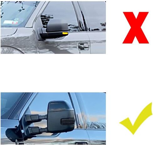 Astra Depot 2X Switchback أبيض وديناميكي كهرماني LED مرآة جانبية للسحب مؤشر إشارة الانعطاف DRL مصباح وقوف السيارات متوافق مع Ford F150 F250 F350 F450 F550 2015-2022 2023، عدسات دخان in Saudi Arabia