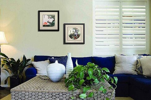 SpecialArt 100% تطريز حريري مصنوع يدويًا مجموعة لوحات للتعليق على الحائط لحفلات الزفاف الحب اليوسفي البط أزهار الكرز 21061WF، 13*13*0.8 بوصة in Kuwait