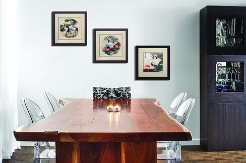 SpecialArt 100% تطريز حريري مصنوع يدويًا مجموعة لوحات للتعليق على الحائط لحفلات الزفاف الحب اليوسفي البط أزهار الكرز 21061WF، 13*13*0.8 بوصة in Kuwait