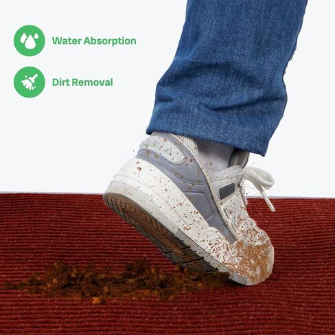 Commercial Runner Rug, 3 x 10 FT Entrance Floor Mat Area Rugs Hallway Carpet with Non-Slip PVC Backing Indoor Outdoor Home Doormat for Office Balcony Corridor Kitchen Garage (Grey) in Kuwait