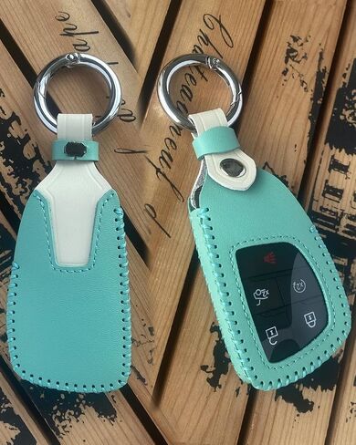 for GMC Key Fob Cover Leather, for 2022 - 2025 Chevy Silverado 1500 GMC Sierra 1500, 2024 2025 Silverado Sierra 2500HD 3500HD, 2021-2024 Chevy Traverse Tahoe Suburban GMC Yukon Denali, 3-6 Buttons in Saudi Arabia