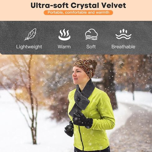 Neck Heating Pad Cordless, Rechargeable Heated Scarf with 5000mAh Power Bank, Portable Neck Warmer with 3 Heating Levels, Heating Pad for Neck Pain Relief and Stiffness, Christmas Gift, Grey in Saudi Arabia