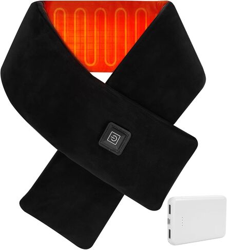 Neck Heating Pad Cordless, Rechargeable Heated Scarf with 5000mAh Power Bank, Portable Neck Warmer with 3 Heating Levels, Heating Pad for Neck Pain Relief and Stiffness, Christmas Gift, Grey in Kuwait