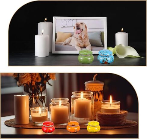 6 Pcs Small Urns for Human Ashes, Ceramic Cremation Keepsakes 2x1.6 Inch Memorial Urn in 6 Colors, Mini Ashes Container for Adult, Pet Dog Cat Funeral, with Gift Box in Saudi Arabia