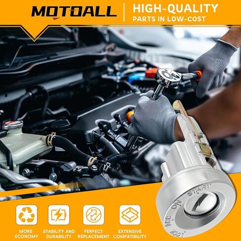 أسطوانة قفل الإشعال من MOTOALL مع مفتاحين 6905789107 مناسبة لسيارة Toyota Pickup 1984-1987 لسيارة Toyota 4Runner 1994-1997 يستبدل 6905789108 in Kuwait