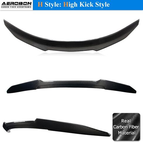 AeroBon Real Carbon Fiber Trunk Spoiler Wing Compatible with 2017-2023 Tesla Model 3 Spoiler (Big) in Kuwait