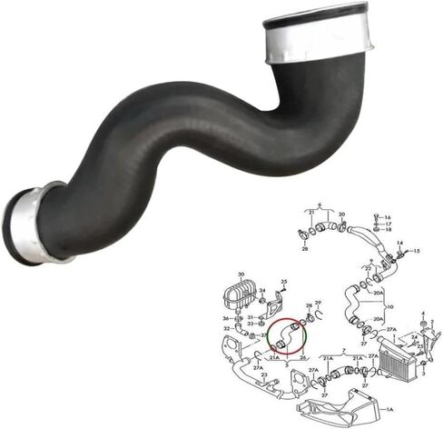 Intercooler Turbo Hose Pipe for VW for Passat 1.9 TDI Awx Avf 3B0145828G UK in Saudi Arabia