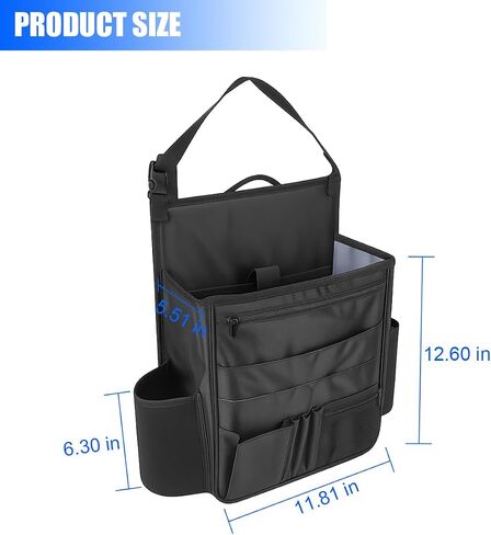 Car Front Seat Organizer, Multi-Pocket Vehicle Hanging Passenger Back Seat Storage Bag with Adjustable Straps, Automotive Interior Storage Organizer, Universal for SUV RV Truck in Saudi Arabia