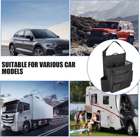 Car Front Seat Organizer, Multi-Pocket Vehicle Hanging Passenger Back Seat Storage Bag with Adjustable Straps, Automotive Interior Storage Organizer, Universal for SUV RV Truck in Saudi Arabia