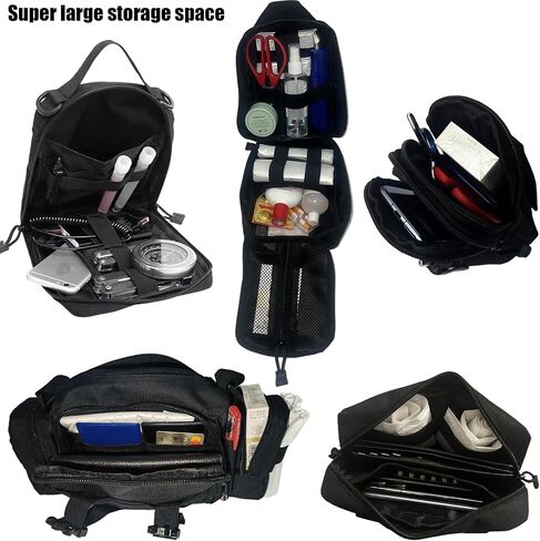 6 PACK Tactical Seat back organizer Truck organizer With Detachable Pouches Universal For Car Truck Ford Jeep Ram Military-Grade Thicker And Heavier Panels With Multi-functional Packs (Premium black) in Saudi Arabia