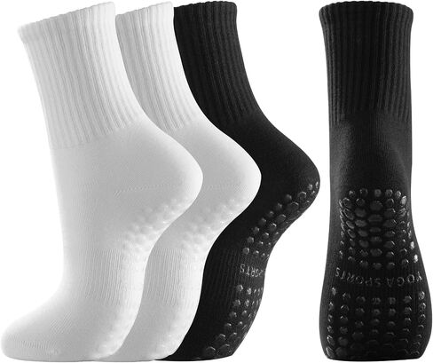 Pilates Yoga Socks with Grips for Women, Non Skid Sticky Socks, Non Slip Grip Socks for Women in Saudi Arabia