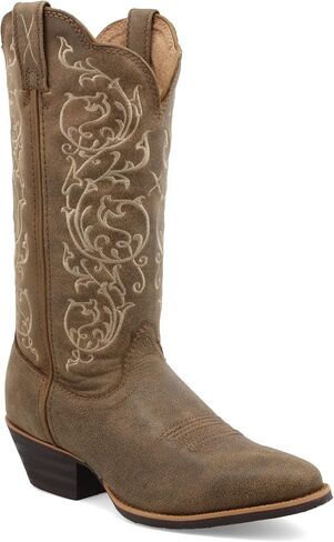 Twisted X Women's 12" Western Boot, Narrow Round Toe, Black & Black, 6.5 B in Saudi Arabia