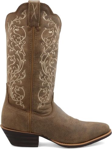 Twisted X Women's 12" Western Boot, Narrow Round Toe, Black & Black, 6.5 B in Saudi Arabia