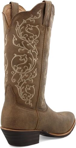 Twisted X Women's 12" Western Boot, Narrow Round Toe, Black & Black, 6.5 B in Saudi Arabia