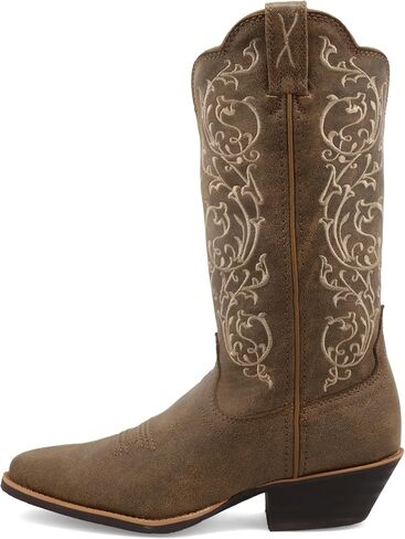 Twisted X Women's 12" Western Boot, Narrow Round Toe, Black & Black, 6.5 B in Saudi Arabia