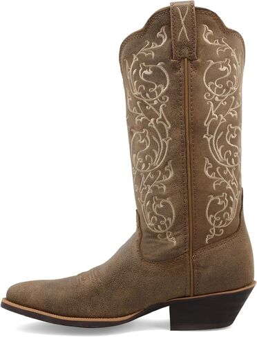 Twisted X Women's 12" Western Boot, Narrow Round Toe, Black & Black, 6.5 B in Saudi Arabia