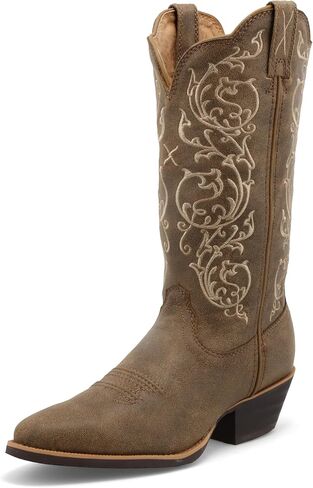 Twisted X Women's 12" Western Boot, Narrow Round Toe, Black & Black, 6.5 B in Saudi Arabia