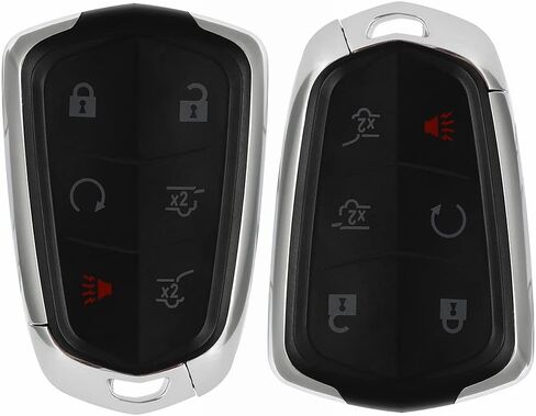 2 Pack 6 buttons Remote Control Car Key Fob 2015-2018 Fit for Cadillac Escalade 6.2L,2015-2018 Fit for Cadillac Escalade ESV 6.2L HYQ2AB,2AOKM-G2AB,13580812,13598511 in Saudi Arabia