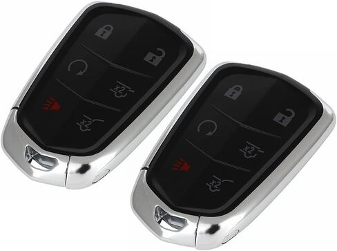 2 Pack 6 buttons Remote Control Car Key Fob 2015-2018 Fit for Cadillac Escalade 6.2L,2015-2018 Fit for Cadillac Escalade ESV 6.2L HYQ2AB,2AOKM-G2AB,13580812,13598511 in Saudi Arabia