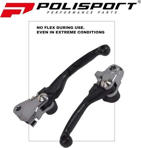 مجموعة أذرع محورية Polisport - تناسب Sherco SE/SEF (2017–26)، Triumph TF 250X/450RC (2024–25)، Husqvarna FC/FE، KTM EXC/EXC-F/SX/SX-F 250–450 (2014–25) MX فرامل/قابض، شكل OEM متين، أسود in Saudi Arabia
