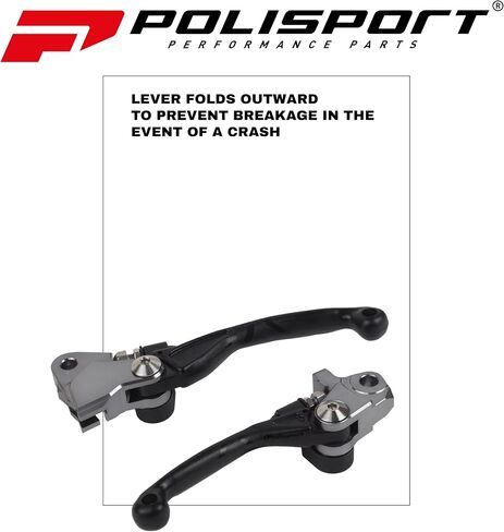 مجموعة أذرع محورية Polisport - تناسب Sherco SE/SEF (2017–26)، Triumph TF 250X/450RC (2024–25)، Husqvarna FC/FE، KTM EXC/EXC-F/SX/SX-F 250–450 (2014–25) MX فرامل/قابض، شكل OEM متين، أسود in Saudi Arabia