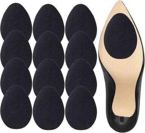 12PCS Shoe Sole Protector, Shoe Grips on Bottom of Shoes, Non-Slip Shoe Pads for Bottom of Shoes, Premium Rubber Self Adhesive Anti-Slip Shoe Grips Stickers, High Heels Non-Skid Sole Protector in Saudi Arabia