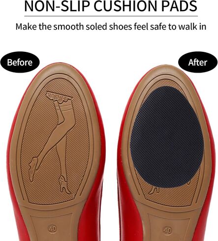 12PCS Shoe Sole Protector, Shoe Grips on Bottom of Shoes, Non-Slip Shoe Pads for Bottom of Shoes, Premium Rubber Self Adhesive Anti-Slip Shoe Grips Stickers, High Heels Non-Skid Sole Protector in Saudi Arabia