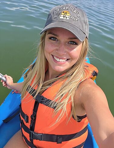 InnoBeta Kayaking Gifts, Lake Hats for Women, Kayak Accessories - Kayak Hair Don't Care Baseball Cap Grey in Saudi Arabia