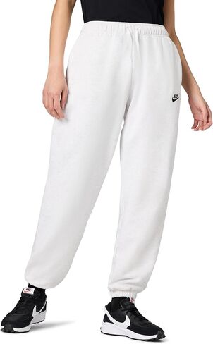 بنطال رياضي كبير الحجم متوسط ​​الارتفاع للنساء من Nike Sportswear Club Fleece (الولايات المتحدة، Alpha، X-Large، عادي، عادي، أسود/أبيض) in Saudi Arabia