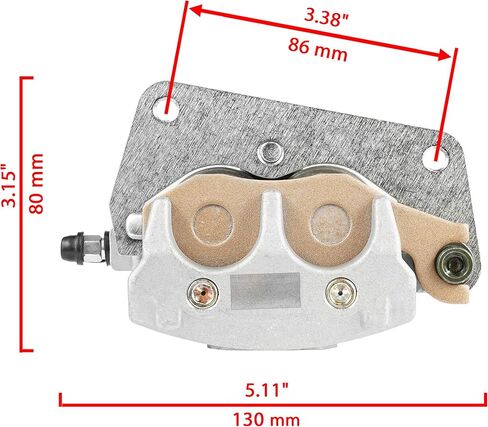 Caltric Front Left and Right Brake Caliper with Pad Compatible with Yamaha Raptor 700 700R YFM700R 2006-2021 / YFZ 450 YFZ450R YFZ450X 2004-2025 in Saudi Arabia