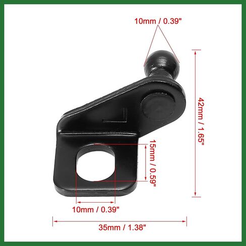 Motoforti 1 زوج 10 مللي متر سيارة الكرة ترصيع تصاعد بين قوسين الأسود ل الدعامات الغاز الصدمات 42x35x21 مللي متر طويلة الأمد in Saudi Arabia