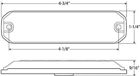 Optronics SLL17AC1B LED ضوء تحذير اتجاهي مثبت على السطح - كهرماني in Saudi Arabia