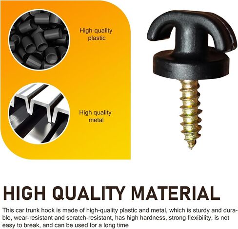 4PCS Car Cargo Net Hooks, Cargo Net Replacement Hooks, Multi-Functional Car Trunk Hook Screw, Storage Organizer Net Clips, Universal for Most Cars in Saudi Arabia