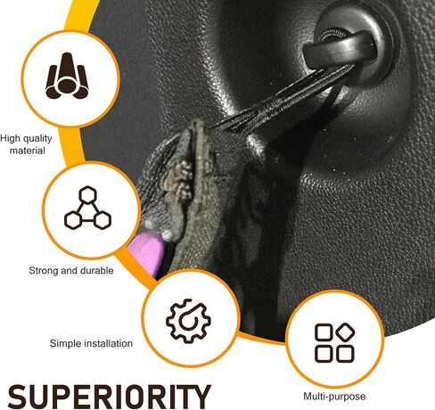 4PCS Car Cargo Net Hooks, Cargo Net Replacement Hooks, Multi-Functional Car Trunk Hook Screw, Storage Organizer Net Clips, Universal for Most Cars in Saudi Arabia
