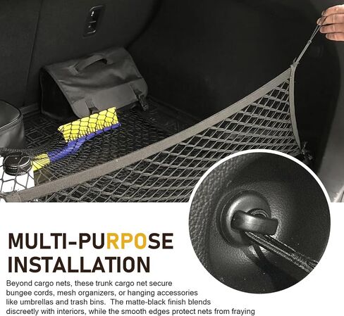 4PCS Car Cargo Net Hooks, Cargo Net Replacement Hooks, Multi-Functional Car Trunk Hook Screw, Storage Organizer Net Clips, Universal for Most Cars in Saudi Arabia
