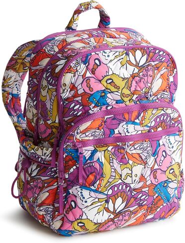 Vera Bradley Women's Featherweight Large Bancroft Backpack, Swirling Poppies, One Size in Saudi Arabia