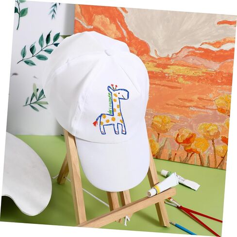 Cabilock 10pcs DIY Baseball Caps for Kids Painting Hats White Hand-Painted Peaked Sports Caps Sun Hat for DIY Painting Hiking Outdoor Activities in Saudi Arabia