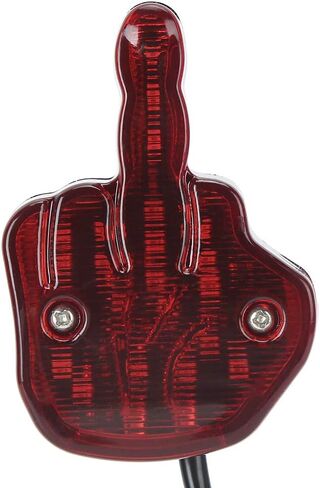 Motorcycle Taillight, 12V LED Motorcycle Taillight Rear Brake Lamp Unique Middle Finger Styling Red in Saudi Arabia