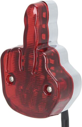 Motorcycle Taillight, 12V LED Motorcycle Taillight Rear Brake Lamp Unique Middle Finger Styling Red in Saudi Arabia