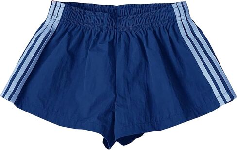 SHENHE Women's Y2k Side Striped Track Shorts Elastic Waist Low Rise Athletic Sports Shorts in Saudi Arabia