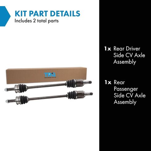 TRQ Rear CV Axle Shaft Assembly Set Driver & Passenger Side Compatible with 2005-2009 Subaru Legacy Outback in Saudi Arabia
