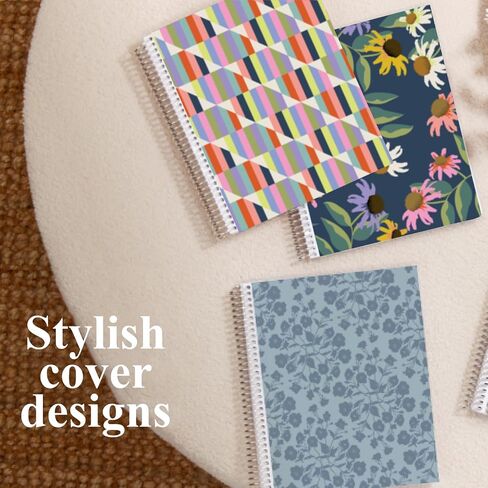 Erin Condren 7" x 9" Spiral Bound College Ruled Notebook - Painted Grogu - 160 Lined Page Note Taking & Writing Notebook. 80Lb Thick Mohawk Paper. Stickers Included in Saudi Arabia