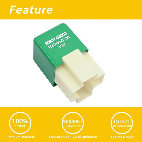 90987-03003 156700-0130 Fuel Pump AC Coolant Fan Relay Fit for Toyota Camry Vibe IS250 IS350 LS460 is F GS300 GS430 LS430 GS350 GS450h IS300 LS600h SC430 GS460 ES300, 12V 20A 4 Pins in Saudi Arabia
