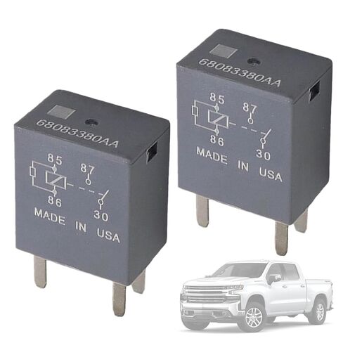 2PCS Automotive Relay 13748474,12V 4-Pin SPDT Compatible with GM Chevrolet Silverado, Enclave Vehicles - Fixes Fuel Pump & P0230/P069E Errors, Replace 13748474 in Saudi Arabia